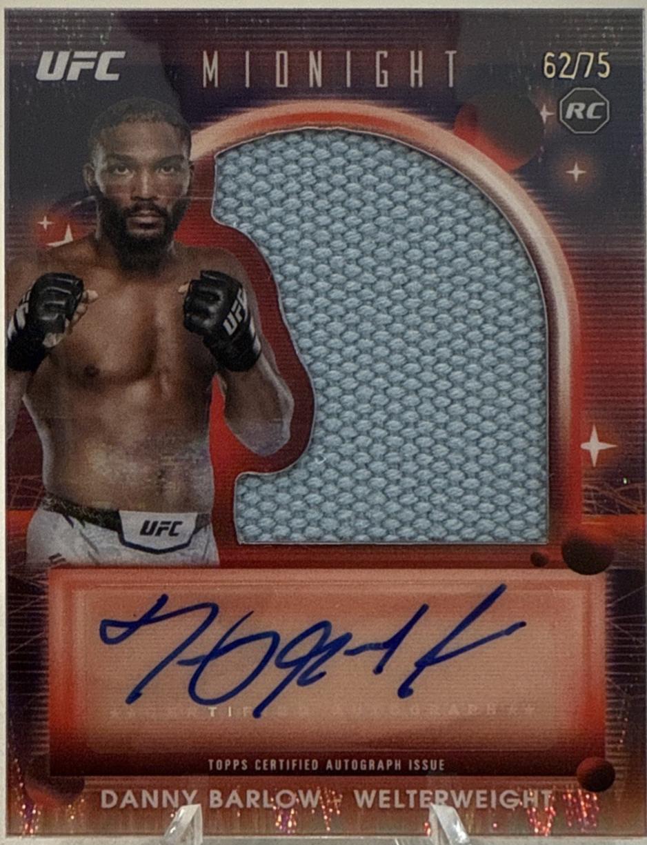 Danny Barlow 2025 Topps Midnight UFC Rookie Relic Autographs #RRA-DB Dusk