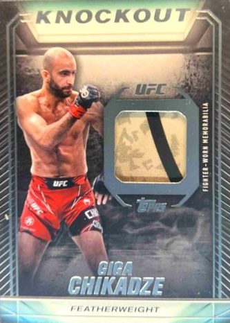 Giga Chikadze 2024 Topps Knockout UFC Knockout Relics #KR-GC Platinum