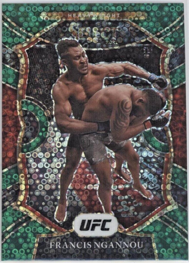 Francis Ngannou 2021 Panini Select UFC Concourse #92 Green Disco