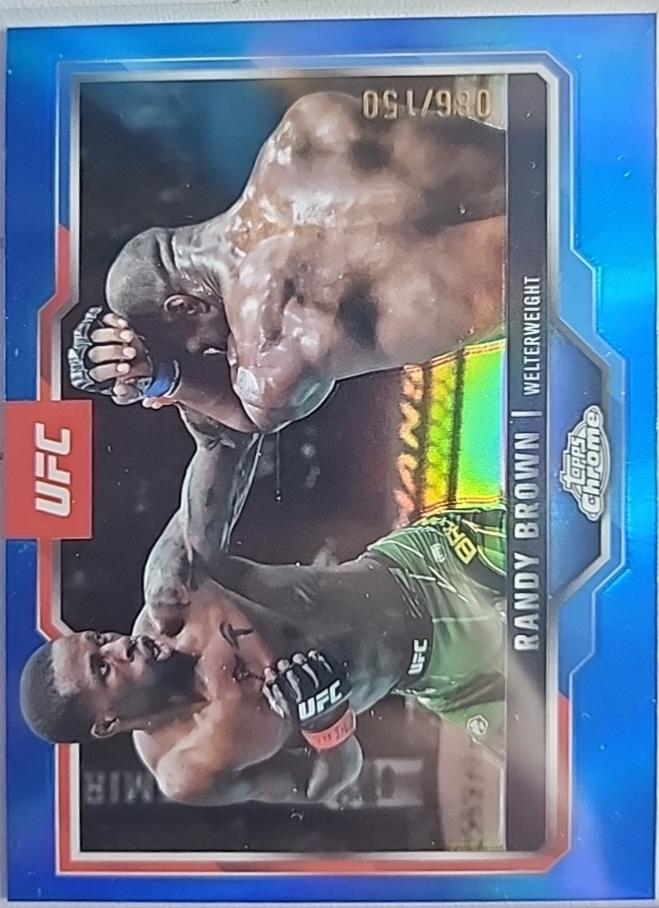 Randy Brown 2025 Topps Chrome UFC Base #23 Blue Refractor