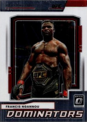 Francis Ngannou 2022 Panini Donruss Optic UFC Dominators #22 White Sparkle