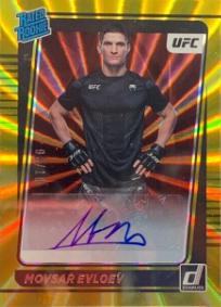 Movsar Evloev 2022 Panini Donruss UFC Rated Rookies Signatures #218 Gold