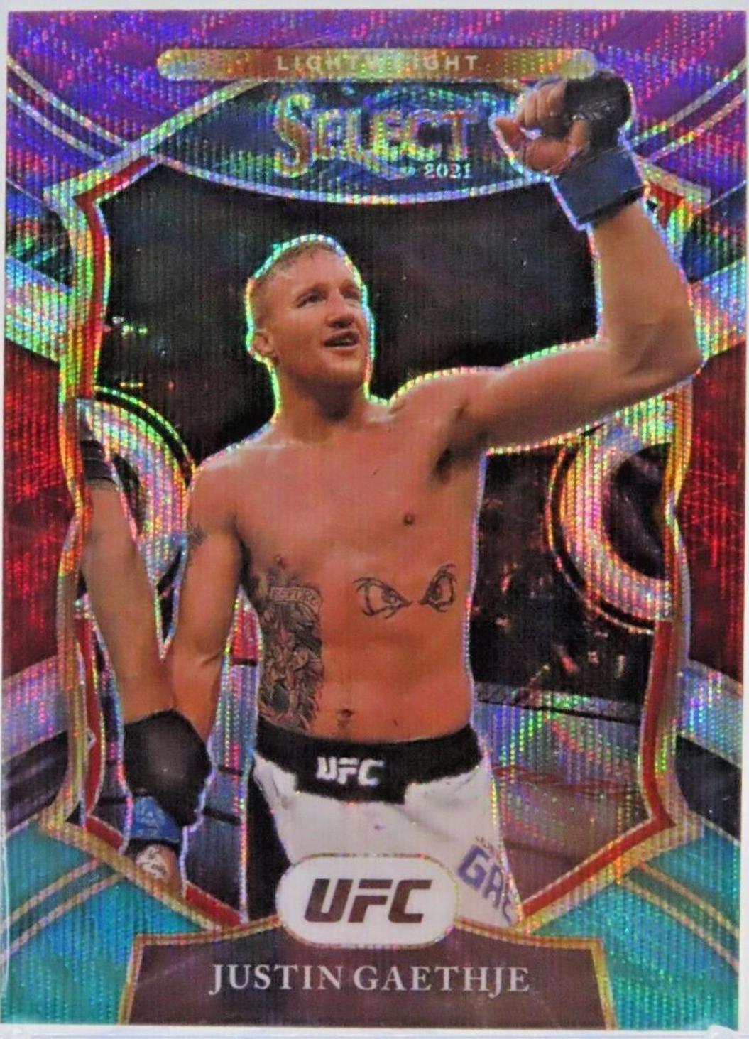 Justin Gaethje 2021 Panini Select UFC Concourse #95 Tri Color