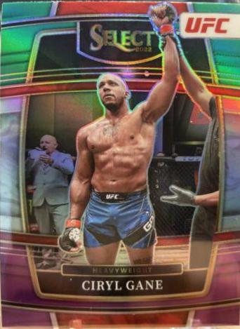 Ciryl Gane 2022 Panini Select UFC Concourse #47 Green and Purple
