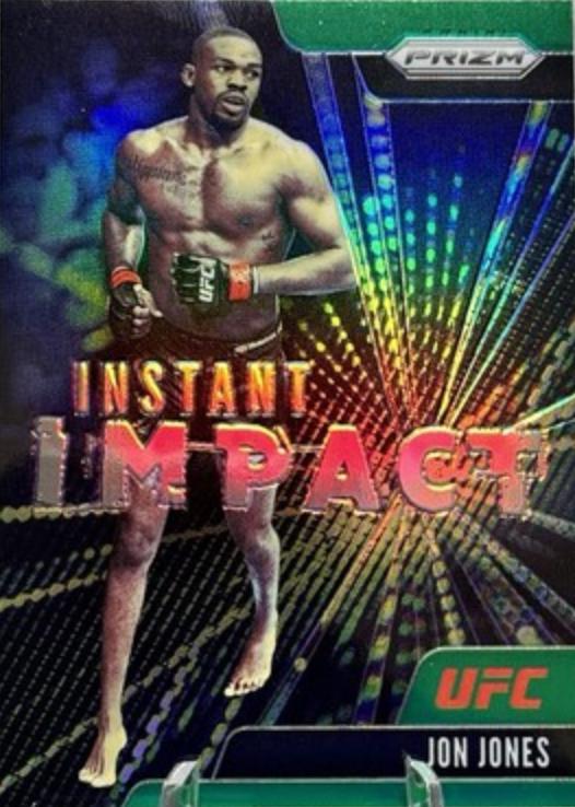 Jon Jones 2021 Panini Prizm UFC Instant Impact #5 Green