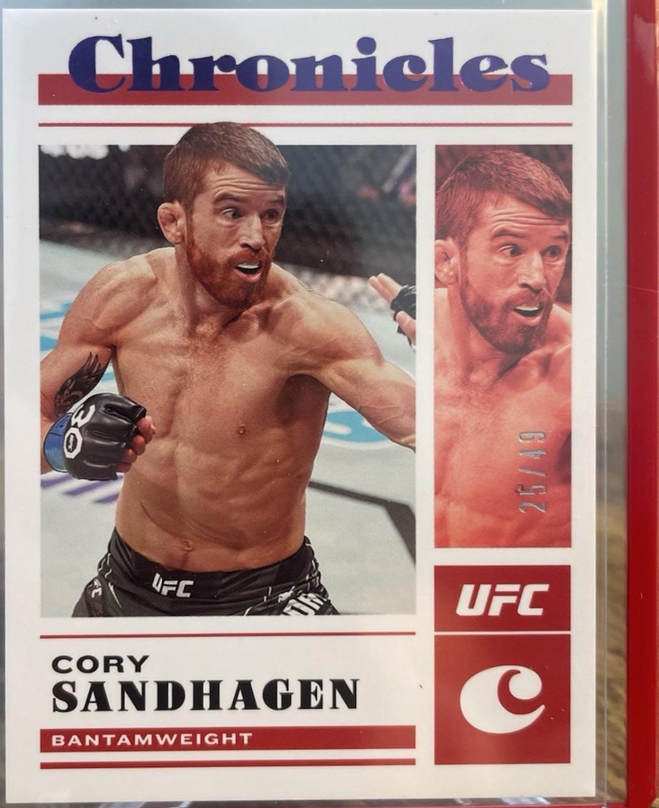 Cory Sandhagen 2023 Panini Chronicles UFC Base Chronicles #30 Purple