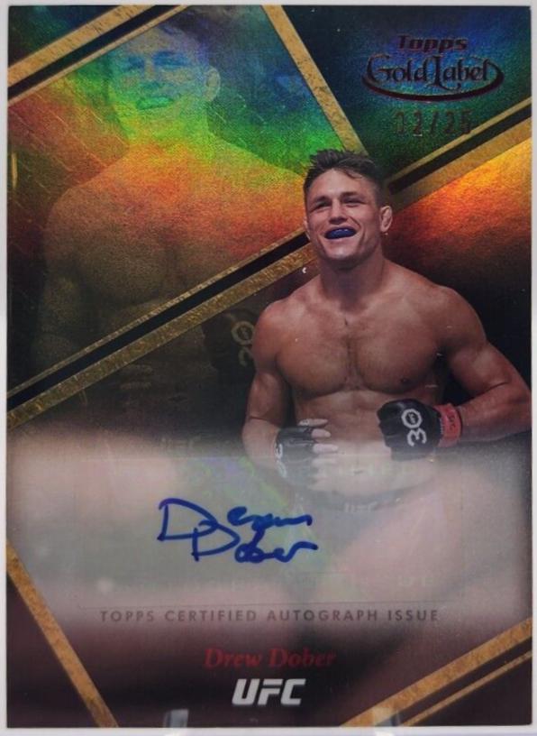 Drew Dober 2024 Topps Gold Label UFC Auric Autographs #AUA-DDR Red