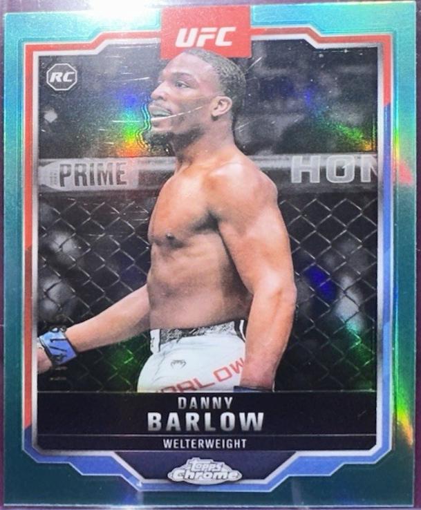 Danny Barlow 2025 Topps Chrome UFC Base #179 Aqua Refractor