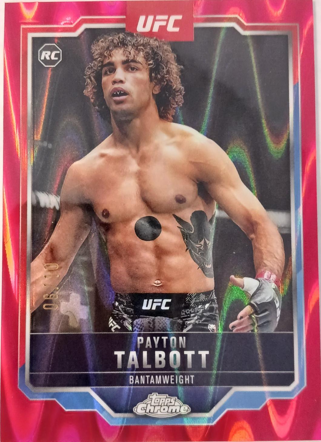 Payton Talbott 2025 Topps Chrome UFC Base #141 Red RayWave