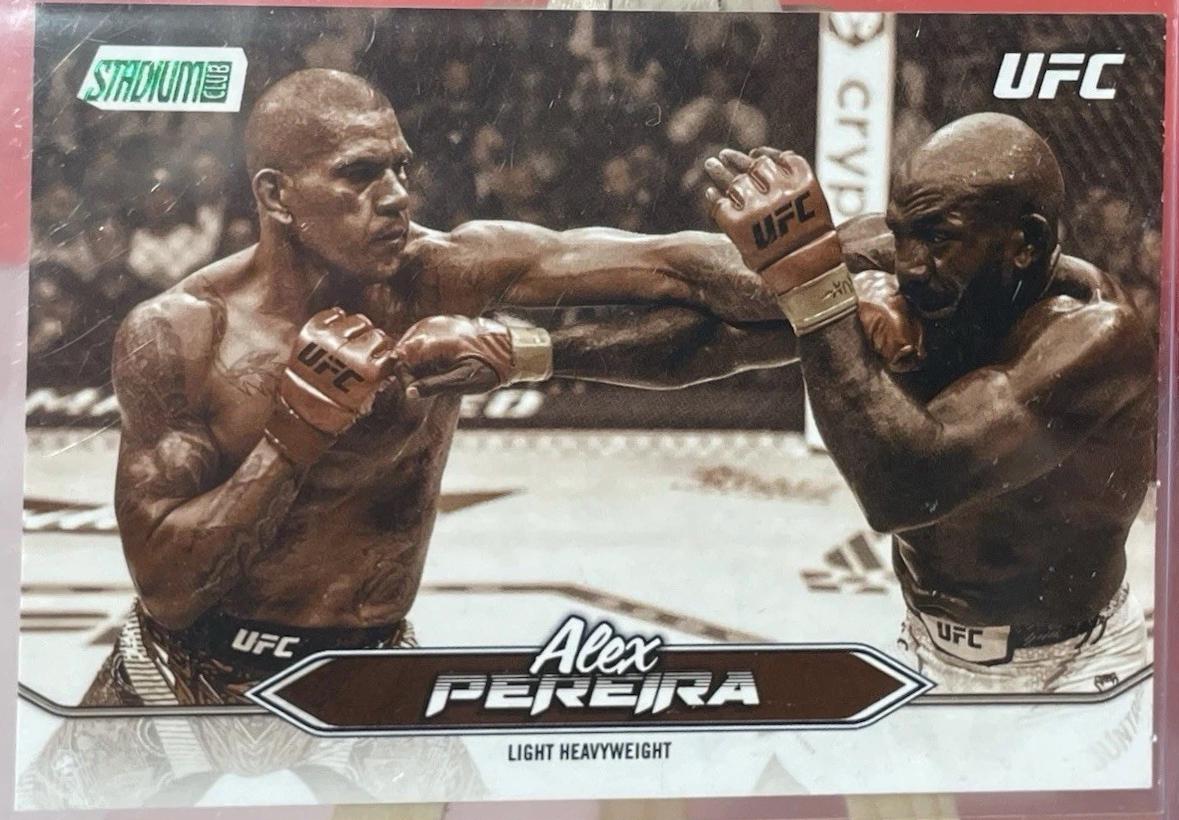 Alex Pereira 2025 Topps Stadium Club UFC Base #97 Black & White