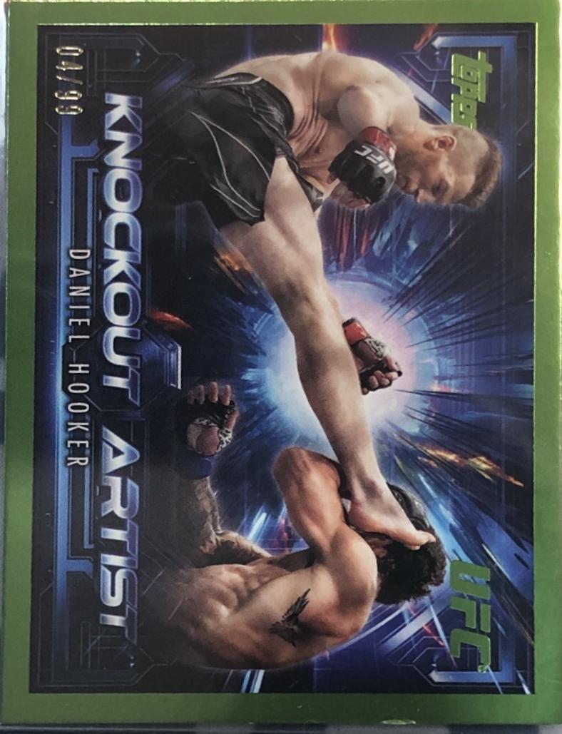 Dan Hooker 2025 Topps Knockout UFC Knockout Artists #KA-14 Lime Green