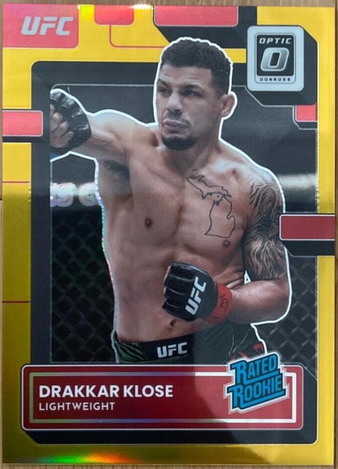 Drakkar Klose 2023 Panini Donruss Optic UFC Base #114 Gold