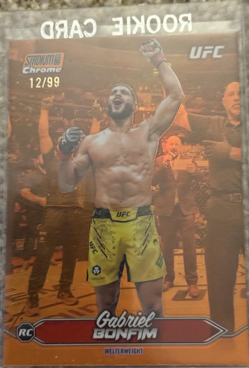 Gabriel Bonfim 2025 Topps Stadium Club UFC Base Chrome #C-164 Gold Minted Refractor