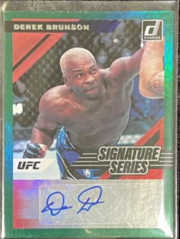 Derek Brunson 2022 Panini Donruss UFC Signature Series #58 Holo Purple Laser