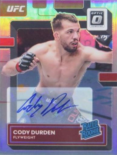 Cody Durden 2023 Panini Donruss Optic UFC Base Rated Rookies Signatures #142 Holo