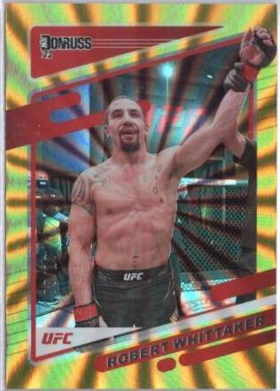 Robert Whittaker 2022 Panini Donruss UFC Base #28 Gold