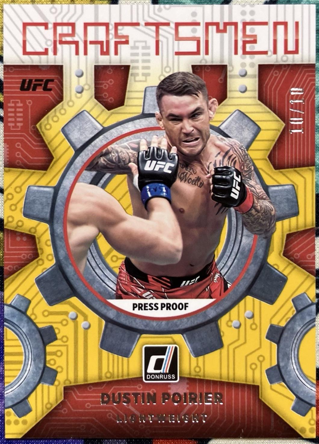 Dustin Poirier 2022 Panini Donruss UFC Craftsmen #12 Gold