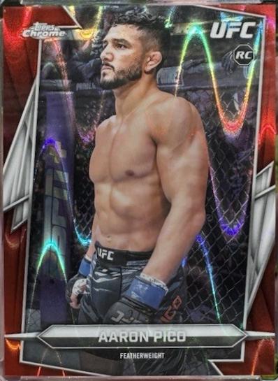 Aaron Pico 2026 Topps Chrome UFC Base #88 Red Ray Wave Refractor