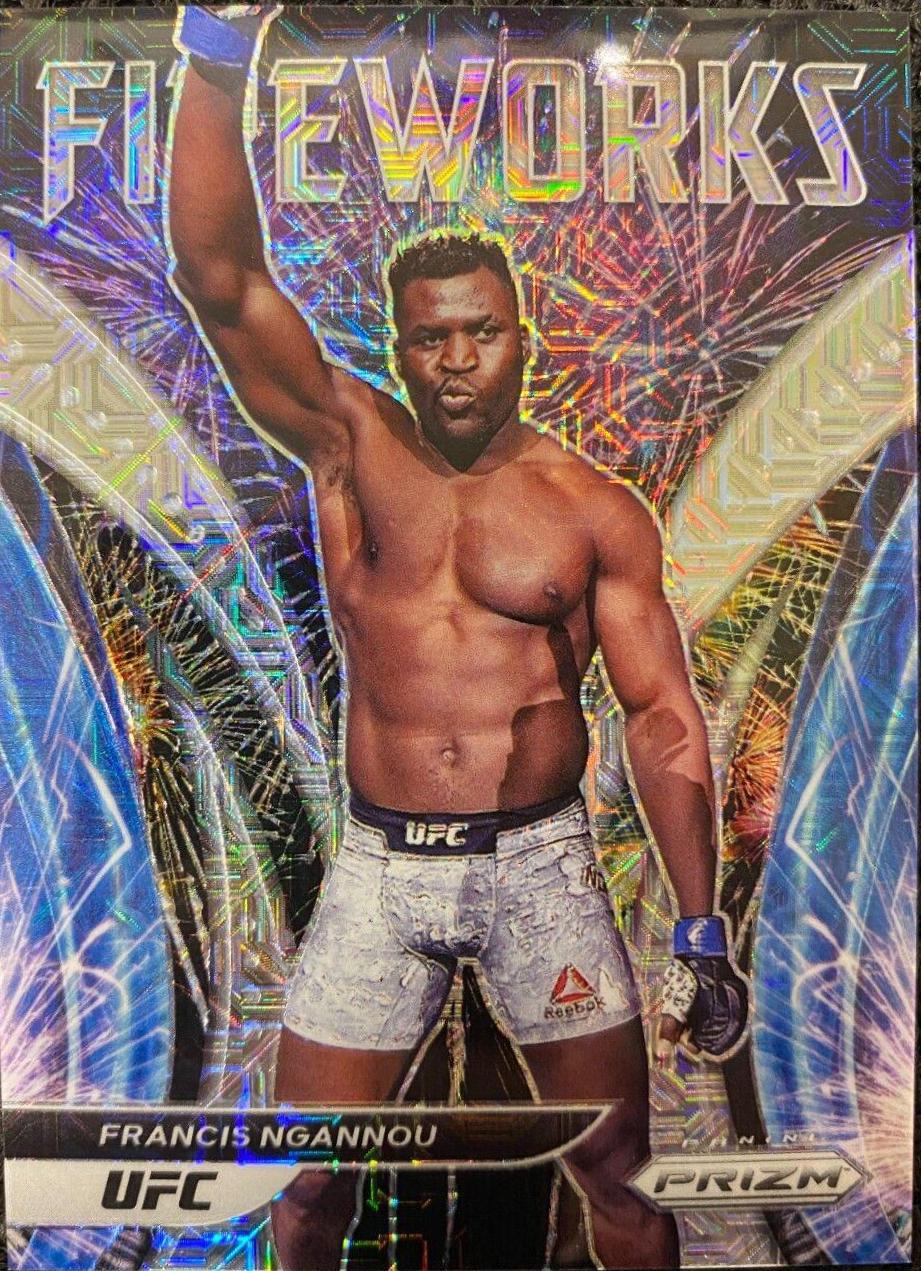 Francis Ngannou 2022 Panini Prizm UFC Fireworks #16 Mojo