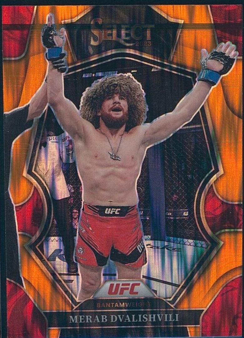Merab Dvalishvili 2023 Panini Select UFC Premier Level #147 Orange Flash