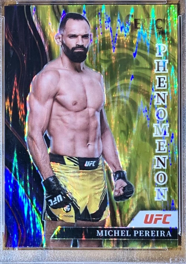 Michel Pereira 2022 Panini Select UFC Phenomenon #15 Gold Flash