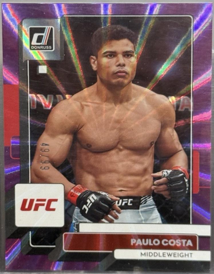 Paulo Costa 2023 Panini Donruss UFC Base #87 Purple Laser