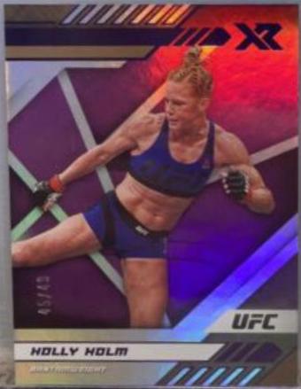 Holly Holm 2021 Panini Chronicles UFC Base XR #185 Purple