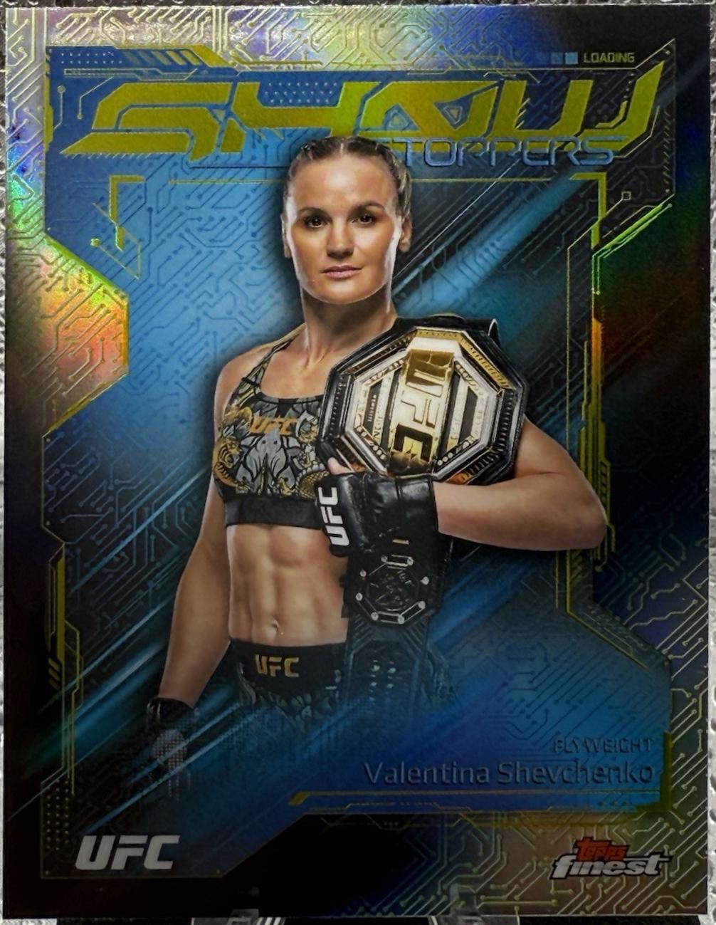Valentina Shevchenko 2025 Topps Finest UFC Showstoppers #SS-21 Refractor