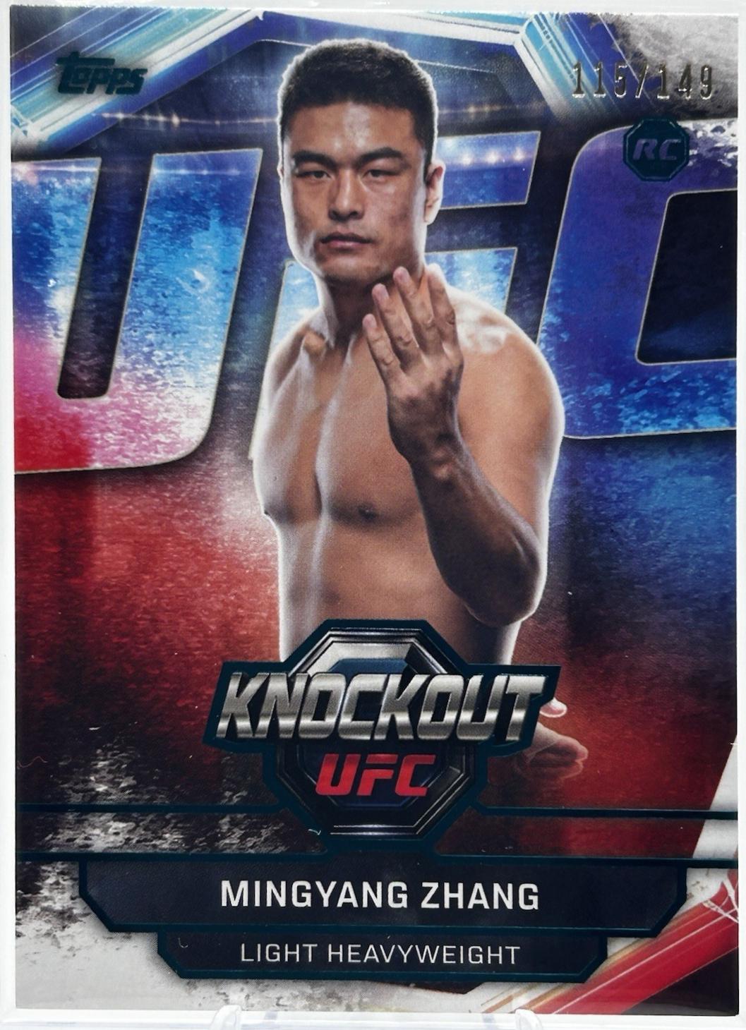 Mingyang Zhang 2026 Topps Knockout UFC Base #58 Teal