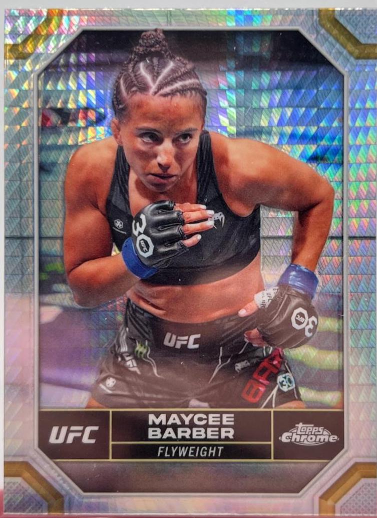 Maycee Barber 2024 Topps Chrome UFC Base #132 Prism Refractor