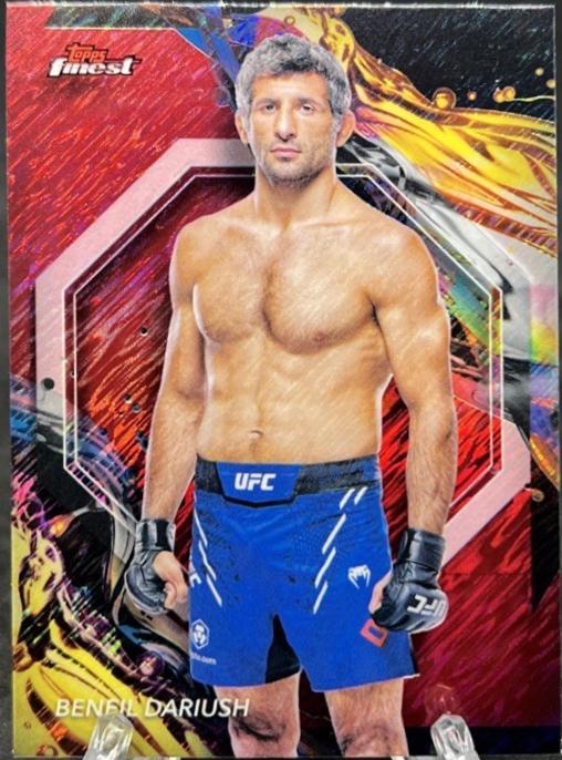Beneil Dariush 2024 Topps Finest UFC Base Uncommon #196 Red Shimmer Refractor