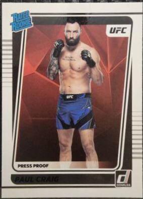 Paul Craig 2022 Panini Donruss UFC Base #202 Press Proof Purple