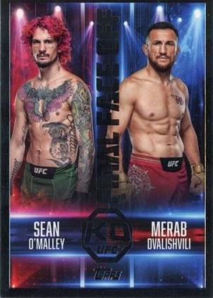 Sean O'Malley / Merab Dvalishvili 2025 Topps Knockout UFC Final Face Off #FF-9 Red