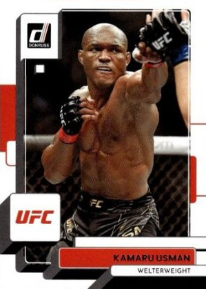 Kamaru Usman 2023 Panini Donruss UFC Base #114 Press Proof Silver