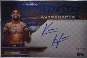 Kevin Holland 2024 Topps Knockout UFC Attested Autographs #ATT-KHD Blue