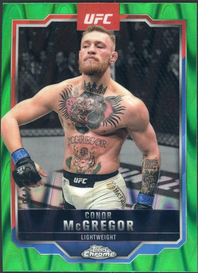 Conor McGregor 2025 Topps Chrome UFC Base #101 Green Wave