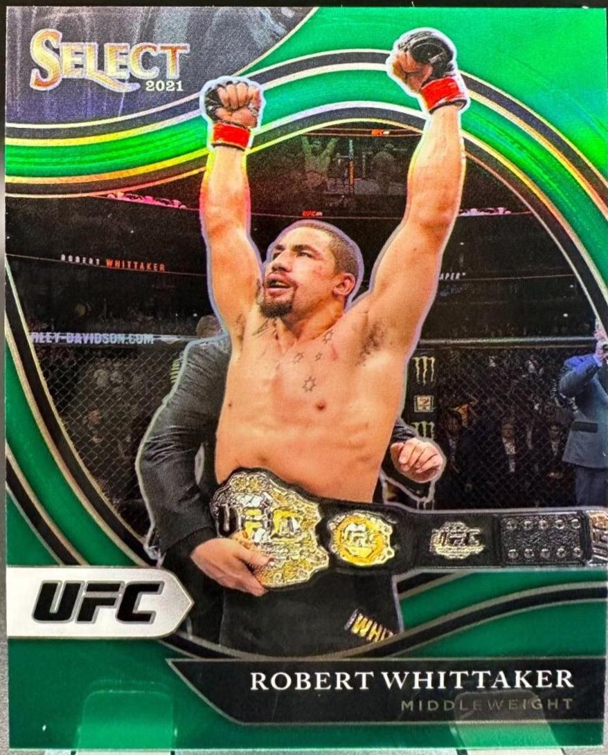 Robert Whittaker 2021 Panini Select UFC Octagonside #267 Green