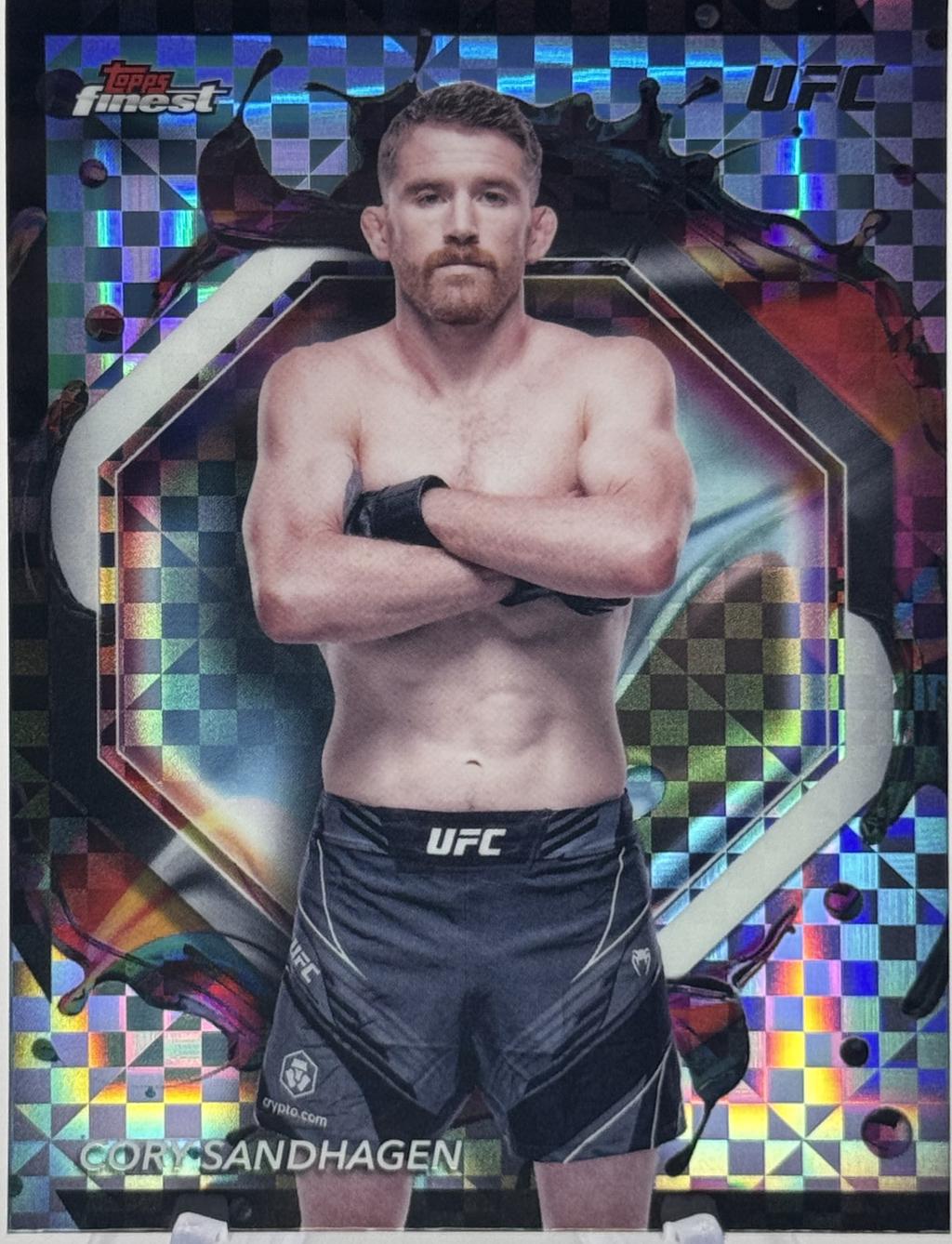 Cory Sandhagen 2024 Topps Finest UFC Base Rare #229 Checkerboard Refractor