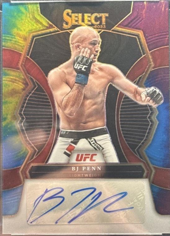 BJ Penn 2023 Panini Select UFC Signatures #24 Tie-Dye