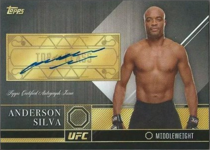 Anderson Silva 2016 Topps UFC Top of the Class Top of the Class Autographs #TCA-ANS Gold