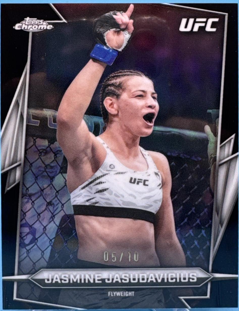 Jasmine Jasudavicius 2026 Topps Chrome UFC Base #79 Black Refractor
