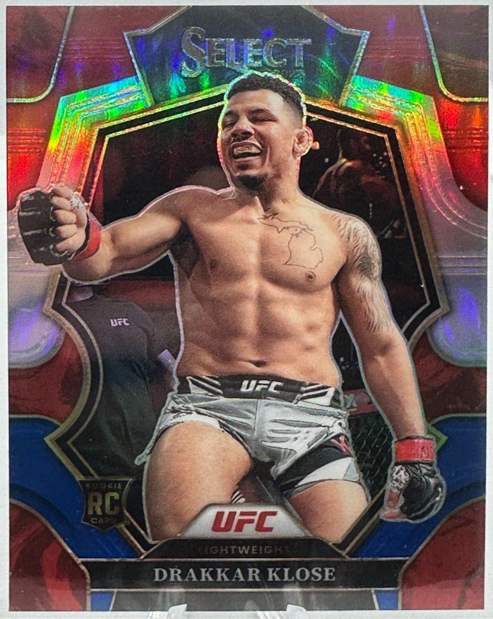 Drakkar Klose 2023 Panini Select UFC Premier Level #132 Red Blue Prizm