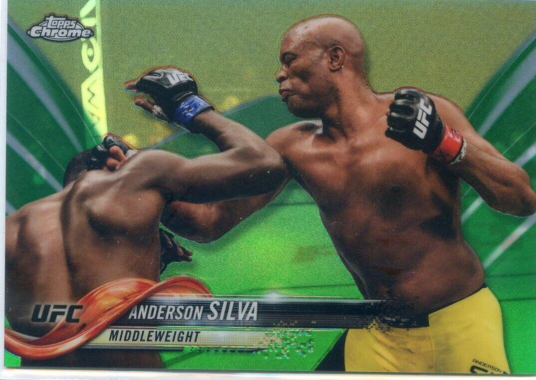 Anderson Silva 2018 Topps Chrome UFC Base #42 Green