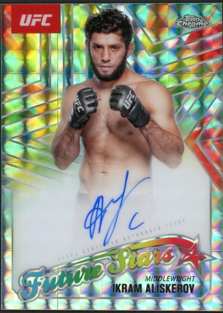 Ikram Aliskerov 2025 Topps Chrome UFC Future Stars Autographs #FSA-IA Geometric Purple Refractor