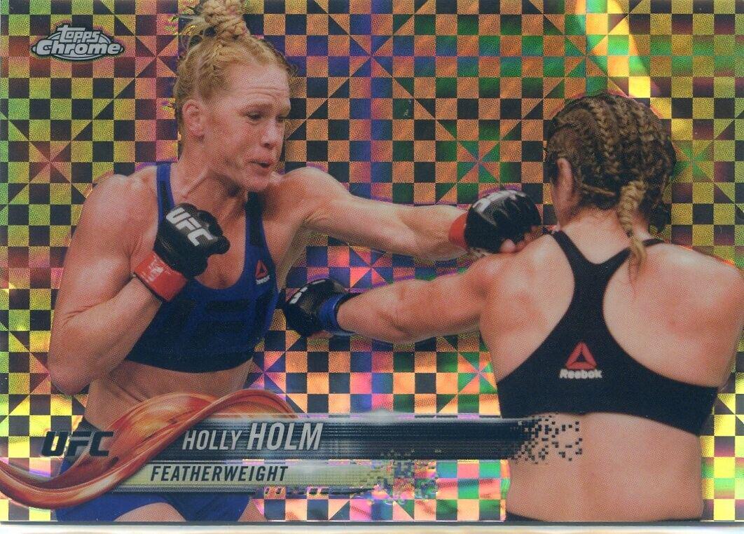 Holly Holm 2018 Topps Chrome UFC Base #76 Xfractor