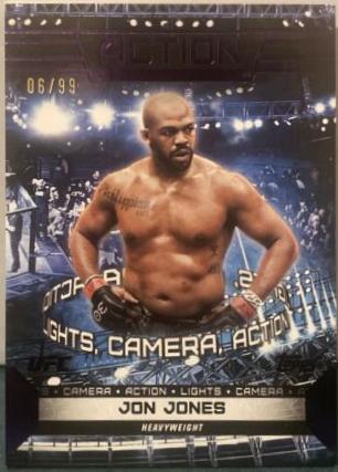 Jon Jones 2024 Topps Knockout UFC Camera (Lights, Camera, Action) #CAM-20 Purple
