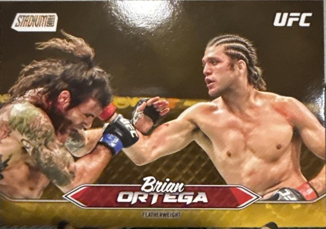 Brian Ortega 2025 Topps Stadium Club UFC Base #180 Gold