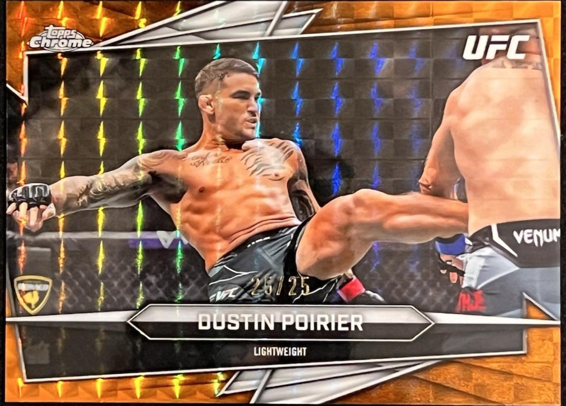 Dustin Poirier 2026 Topps Chrome UFC Base #78 Orange Geometric Refractor