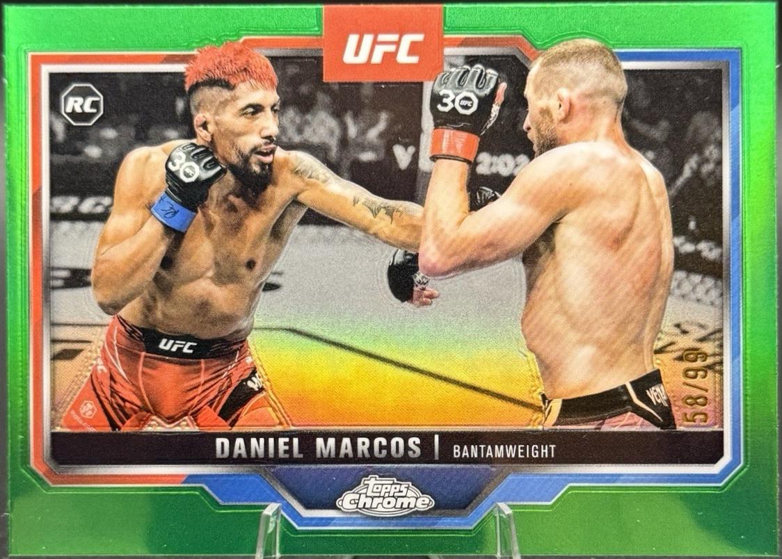 Daniel Marcos 2025 Topps Chrome UFC Base #113 Green Refractor