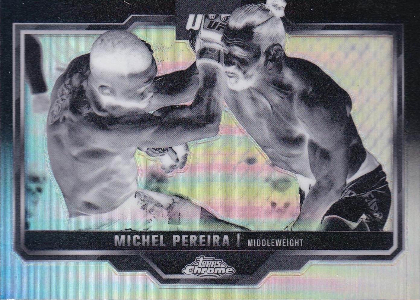 Michel Pereira 2025 Topps Chrome UFC Base #160 Negative Refractor